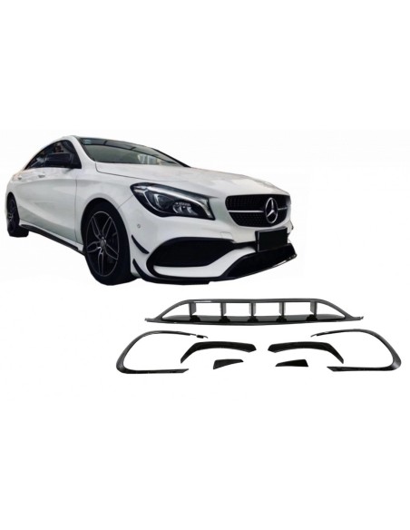 Kit di conversione Aero per Mercedes CLA W117 Facelift (16-18) CLA45 Design Canards Piano Nero