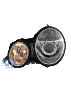 Fari per Mercedes E Classe W210 (1995-05.1999) HID Look Chrome
