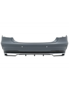 Paraurti posteriore w/ scarico nero e LED luce Bar luci posteriori per Mercedes W212 E-Class Facelift (09-12) E63 Design 2