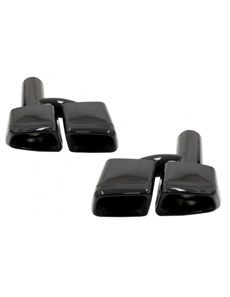 Marmitta di scarico suggerimenti tubi di coda per Mercedes W221 W164 W166 W212 W218 S-class CLS ML S63 E63 Black Edition
