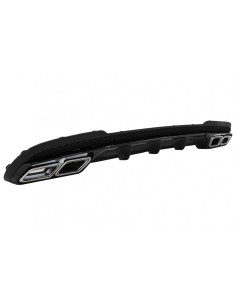 Diffusore posteriore w/ Chrome per Mercedes E-Class W212 S212 Facelift (13-16) solo Sport pacchetto paraurti 2
