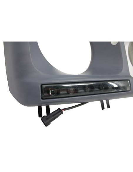 Fari copre w/ LED DRL luce di marcia diurna per Mercedes G-Class W463 (1989-12) G65 Design Nero