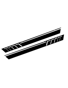 Adesivi laterali vinile nero opaco per MERCEDES G-class W463 (1989-17) 2