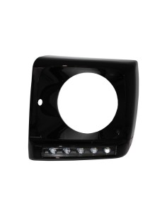 Nero fari copre w/ LED DRL nero luci di marcia diurna per Mercedes G-Class W463 (1989-12) G65 Design 2