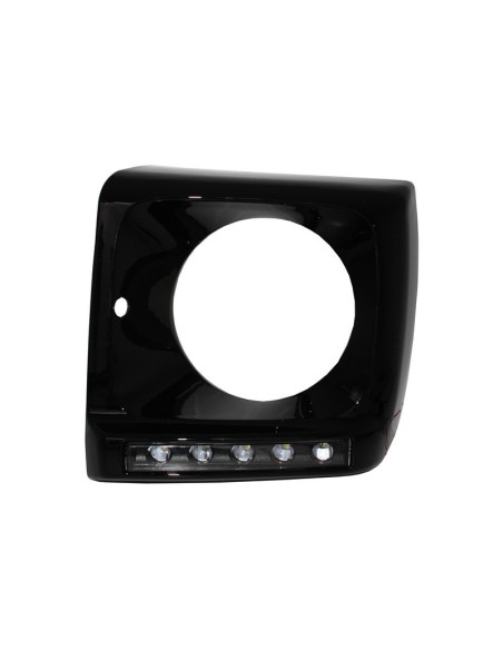 Nero fari copre w/ LED DRL nero luci di marcia diurna per Mercedes G-Class W463 (1989-12) G65 Design