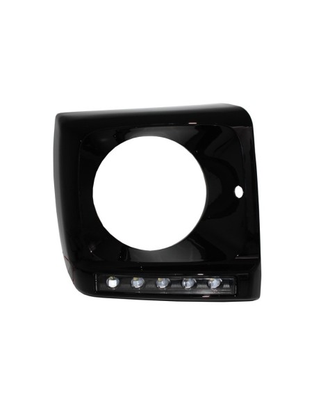 Nero fari copre w/ LED DRL nero luci di marcia diurna per Mercedes G-Class W463 (1989-12) G65 Design