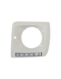 Fari copre bianco w/ LED DRL luce di marcia diurna per Mercedes G-Class W463 (1989-12) G65 Design Chrome 2