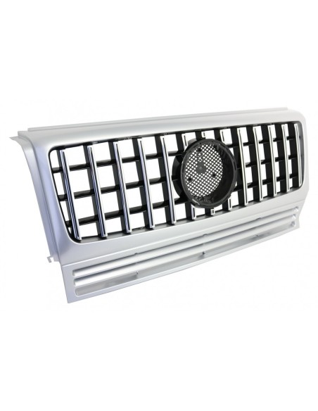 Griglia anteriore per MERCEDES G-Class W463 (1990-14) G63 GT-R Panamericana Design Argento