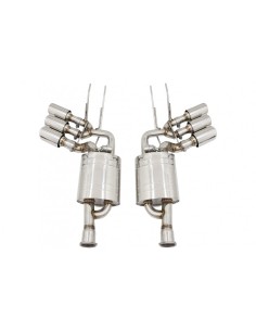 Sistema di scarico completo per Mercedes G-Class W463 (09-18) G500 G55 G63 G65 Triple Muffler Tips w/ Valvetronic