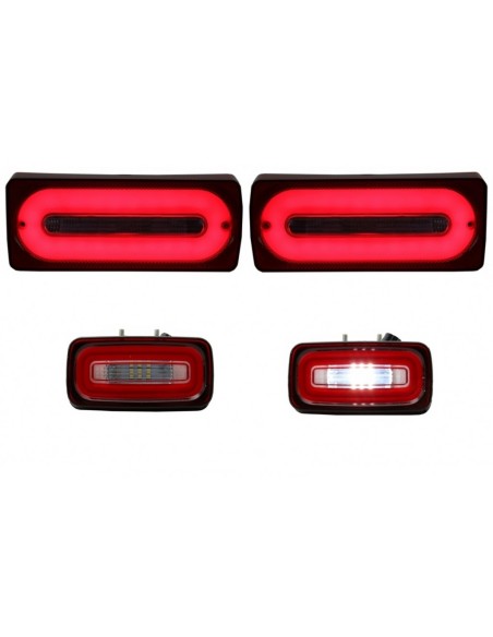 Fanali posteriori a LED completi Bar w/ Fog Lamp per Mercedes G-class W463 (1989-15) ROSSO luci di svolta sequenziali