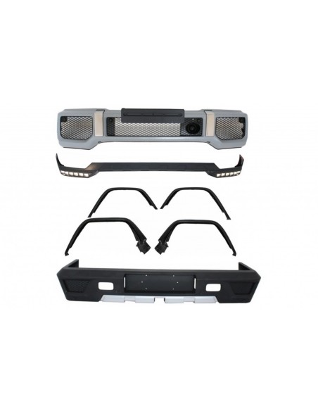 Kit completo di conversione w/ spoiler LED DRL estensione per Mercedes G-Class W463 (1989-17) G63 G65 Design
