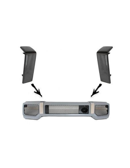 Parti in carbonio per paraurti anteriore G65 Design Mercedes G-Class W463 (1989-17)