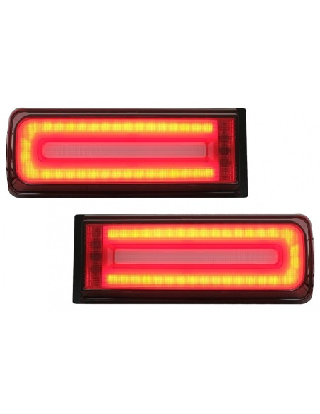 Barra luminosa per fanali a LED per Mercedes G-Class W463 (08-17) Facelift 18 Design Luci di svolta sequenziali Fumo rosso