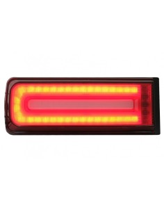 Barra luminosa per fanali a LED per Mercedes G-Class W463 (08-17) Facelift 18 Design Luci di svolta sequenziali Fumo rosso 2