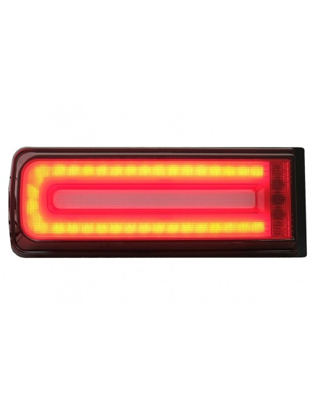 Barra luminosa per fanali a LED per Mercedes G-Class W463 (08-17) Facelift 18 Design Luci di svolta sequenziali Fumo rosso