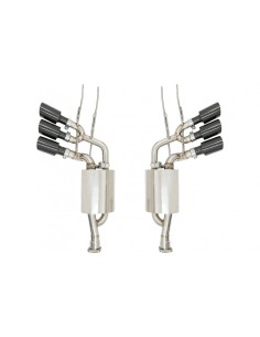 Sistema di scarico completo per Mercedes G-Class W463 (09-18) G500 G55 G63 G65 Triple Black Muffler Tips w/ Valvetronic
