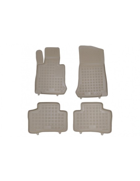 Tappetino in gomma beige per Mercedes GLC X253 (15-18) X253 Lifting (-up) GLC Coupe C253 (15-18) C253 Lifting (-up)