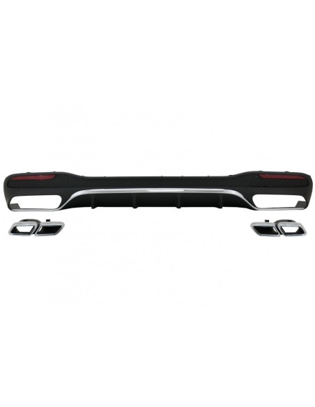 Paraurti posteriore Diffusore d'aria w/ scarico Marmitta suggerimenti per Mercedes GLE Classe W166 SUV Facelift (15-19) GLE63
