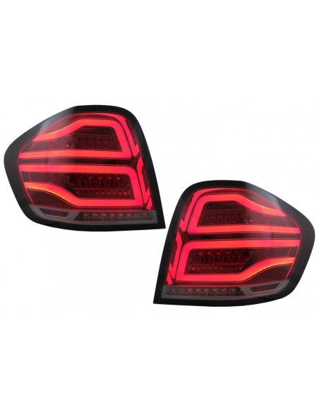 Full LED BAR luci posteriori per Mercedes M-Class W164 Facelift (09-11) Fumo rosso