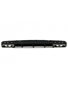 Paraurti posteriore diffusore d'aria w/ Chrome e griglia centrale nero per Mercedes S-Class C217 Coupé (14-17) S63 2