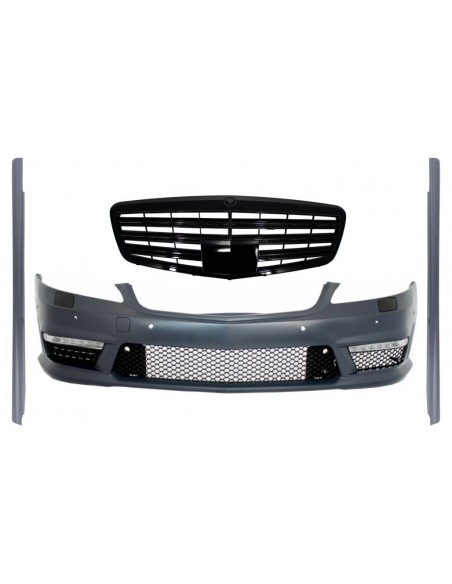 Gruppo paraurti anteriore completo w/ griglia centrale per Mercedes S-Class W221 (05-10) S63 S65 Design