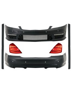 Corredo per Mercedes Benz W221 S-Class 05-11 con design S63 S65 A-Design e scarico nero edizione SWB
