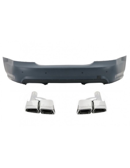 Paraurti posteriore per Mercedes W221 S-Class (05-10) Design w/ Marmitta di scarico Suggerimenti