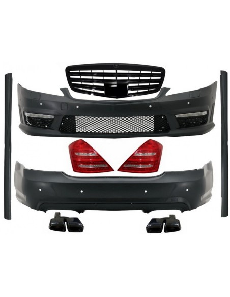 Kit completo per MERCEDES-Benz S-Class W221 05-09 (LWB) Luci posteriori A-Design Marmitta di scarico