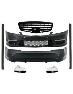 Kit per Mercedes S-Class W221 (05-11) w/ Griglia anteriore Piano Nero e Marmitta di scarico Suggerimenti