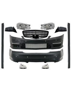 Kit completo w/ griglia anteriore Piano Assemblea specchio completo per Mercedes S-Class W221 (05-09)Facelift Design