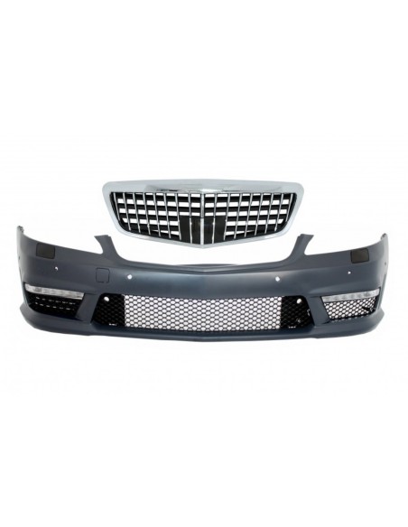 Paraurti anteriore per Mercedes S-Class W221 (05-12) w/ singolo telaio griglia anteriore S63 S65 Design