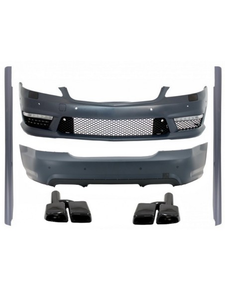 Kit per Mercedes S-Class W221 (05-11) S63 S65 Design w/ scarico nero edizione