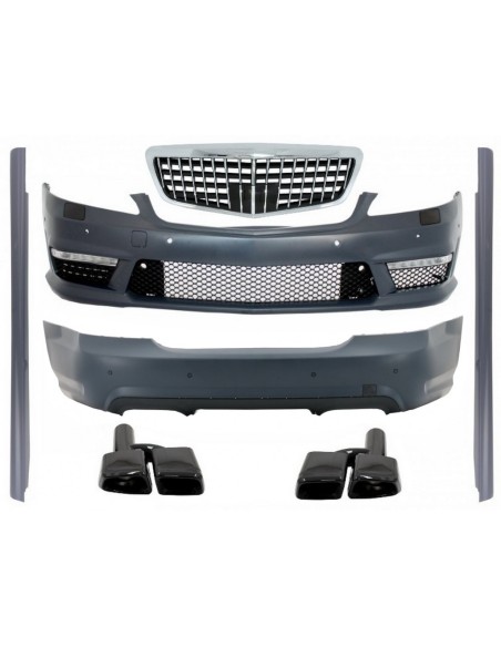 Kit per Mercedes S-Class W221 (05-11) S63 S65 Design w/ Griglia anteriore e Marmitta di scarico Suggerimenti