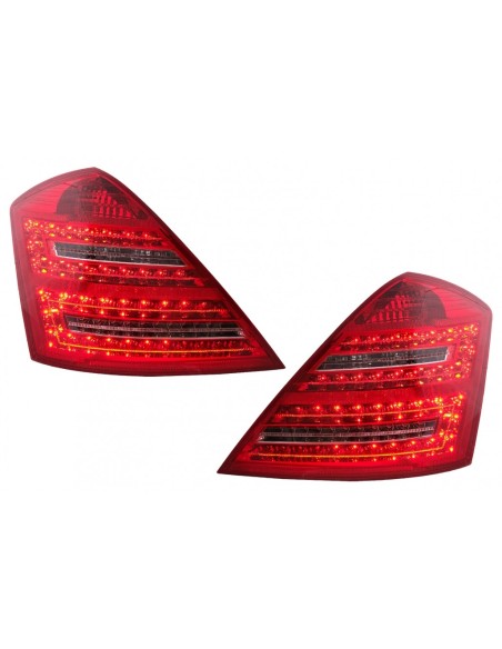 Fanali posteriori a LED per Mercedes Classe S W221 (05-09) Rosso Bianco