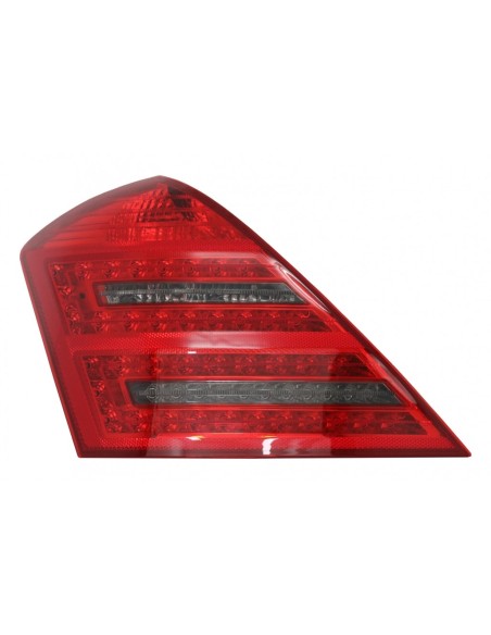 Fanali posteriori a LED per Mercedes Classe S W221 (05-09) Fumo rosso w/ Segnale di svolta sequenziale dinamico