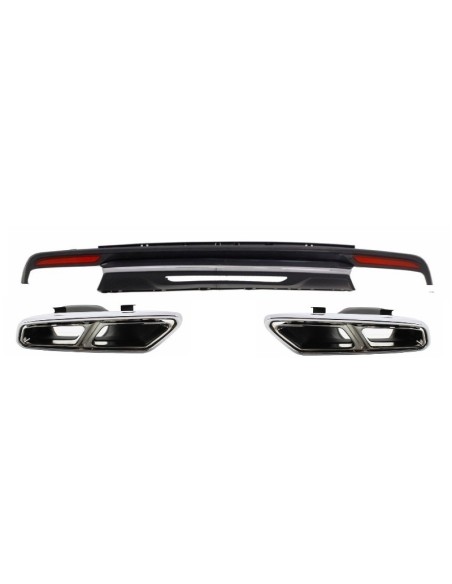 Diffusore d'aria scarico per Mercedes S-Class W222 Sport Line pacchetto (13-06.17) S65 Design