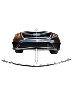 Labbro dello spoiler centrale del paraurti anteriore per Mercedes W222 S-Class (13-17) S65 Design 2