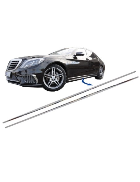 Parti cromate Trim strisce laterali gonne per Mercedes S-Class W222 (13-) S65 S63 Design