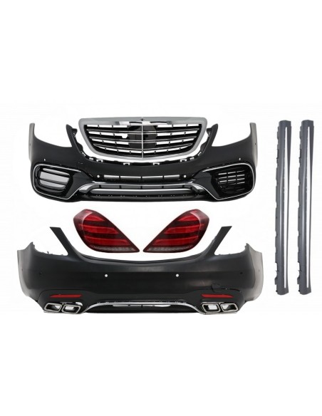 Kit completo per Mercedes S-Class W222 (13-17) Facelift S63 Design e luci posteriori Full LED w/ luci di svolta sequenziali