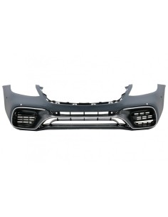 Paraurti anteriore w/ griglia centrale cromata per Mercedes S-Class W222 Facelift (17-up) S63 Design 2