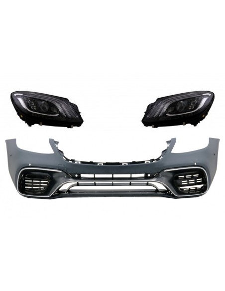 Paraurti anteriore w/ Fari Full LED per Mercedes S-Class W222 (13-06.17) S63 Design