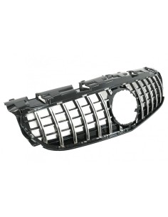 Griglia anteriore per Mercedes SLC-Class R172 Facelift (16-19) GT-R Panamericana Design Nero-Cromo 2