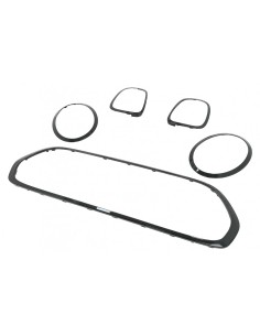 Surround Trim Set Fari Griglia Fari posteriori Cover per MINI III F55-F56 Hatchback F57 Convertible (14-up) Piano Nero 2