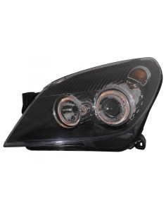 Fanali anteriori per Opel Astra H (03.04-09) Angel Eyes 2 Halo Cerchi Neri 2