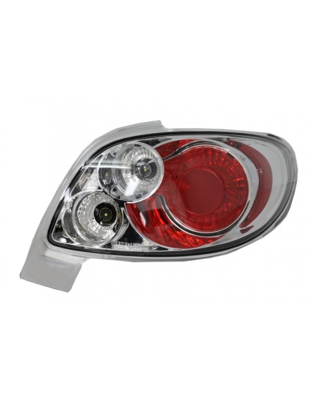 Fanali posteriori per Peugeot 6 CC Coupé Cabrio 2 Porte (1998-04) Cromo