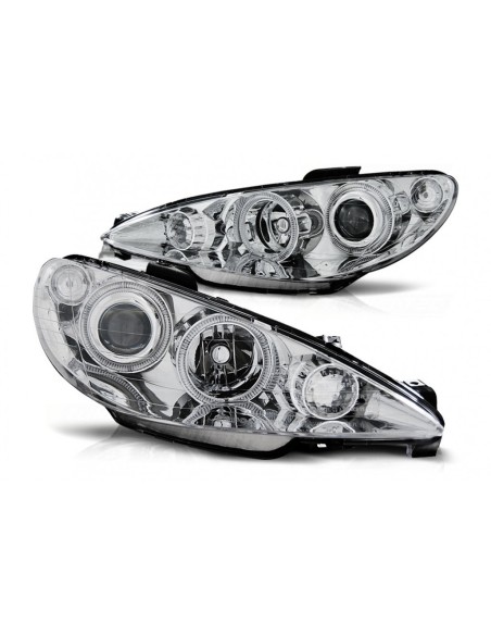 Fari Angel Eyes per PEUGEOT 6 (02-08) Cromo LHD & RHD