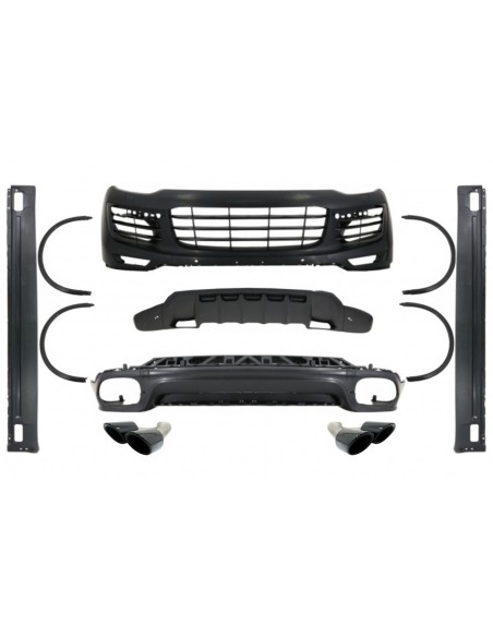 Kit completo per Porsche Cayenne Facelift (14-17) GTS Design w/ scarico nero lucido