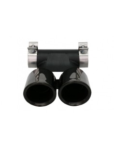 Silenziatore di scarico Suggerimenti per Porsche 718 Cayman Boxster 982 (16-up) Piano Nero