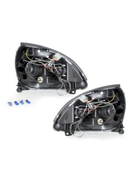 Fari per Renault Clio II (06.01-09.05) Angel Eyes 2 Halo Cerchi Nero