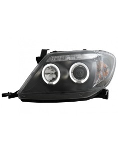 Angelo Occhi Fari Dual Halo Cerchi per Toyota Hilux (05-11) Nero 2